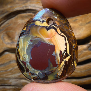 TGIF 34 x 28mm - Drilled Queensland Boulder Opal
