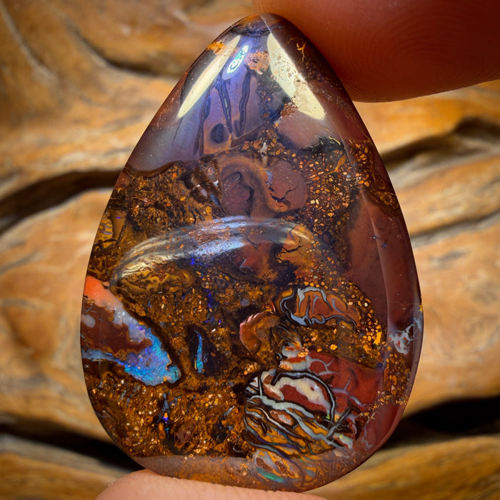 36.7cts - Tribal Yowah Nut Opal. Australian Opal