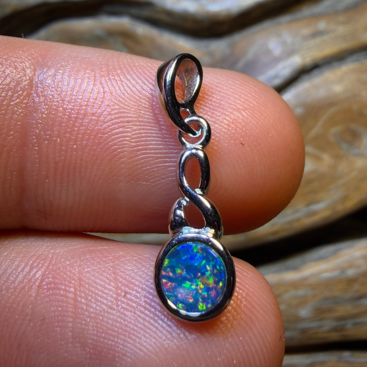 Bargain Card! Sterling Silver - Queensland Boulder Opal Doublet Pendant