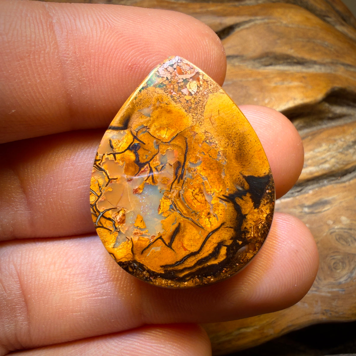 BARGAIN CARD! 42.9cts - Tribal “Spot the Picture” Queensland Boulder Opal from Yowah