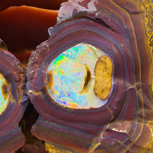 923.8cts - Huge SUPER RARE “Celebrity Rough” Yowah Nut Crystal Centre Pair. Found on ‘OUTBACK OPAL HUNTERS’!