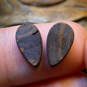 Dad and Mum Wildcard! One for me one for you 3.7cts - Australian Boulder Opal Doublet Pair