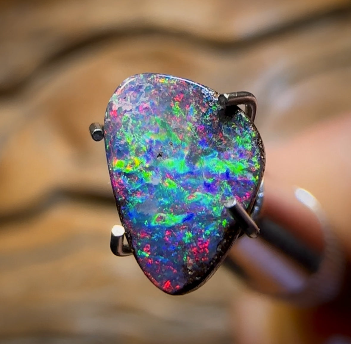 1.2cts - “Chemical Flash” Queensland Boulder Seam Opal