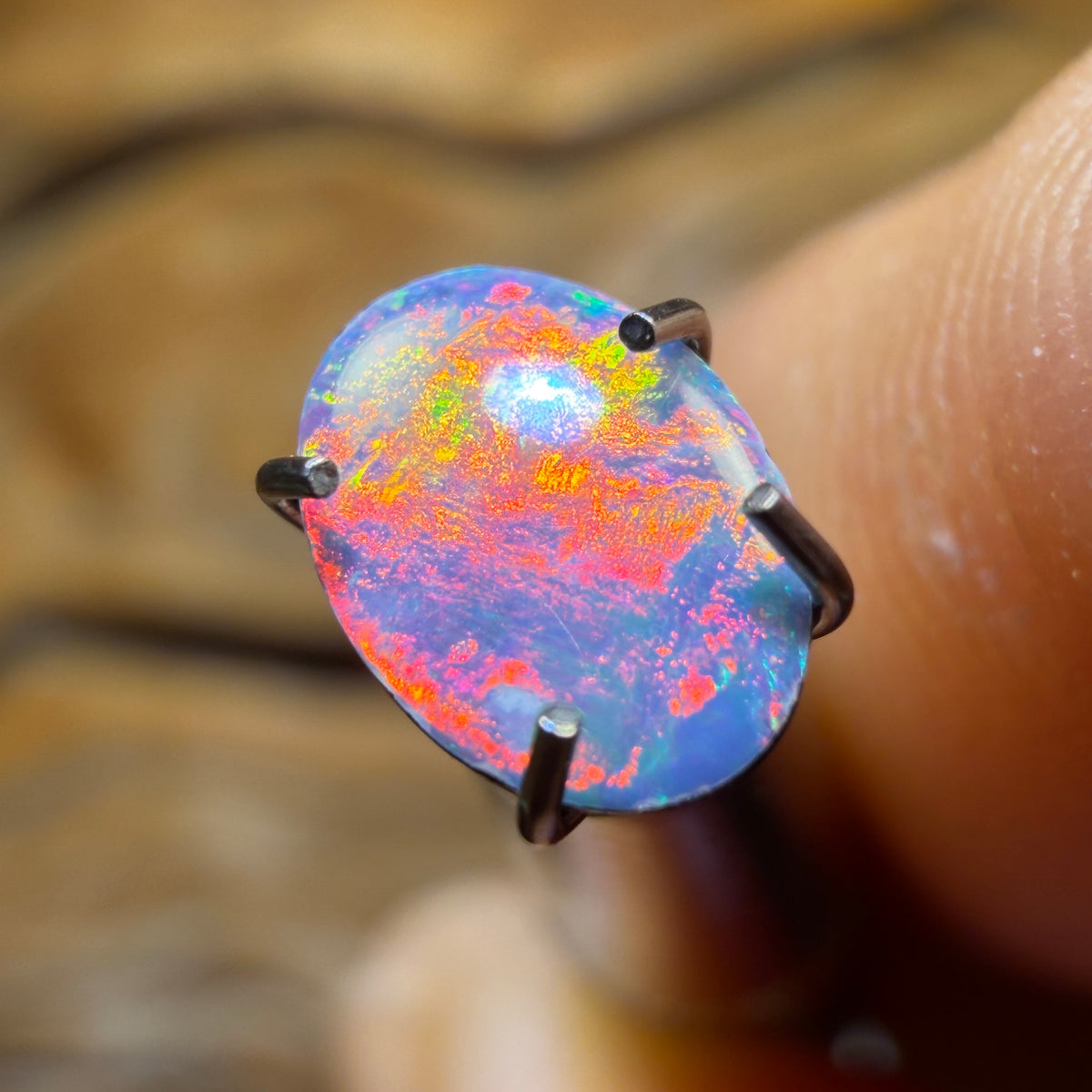 “Fire Sale” 0.45cts - Australian Boulder Opal Doublet
