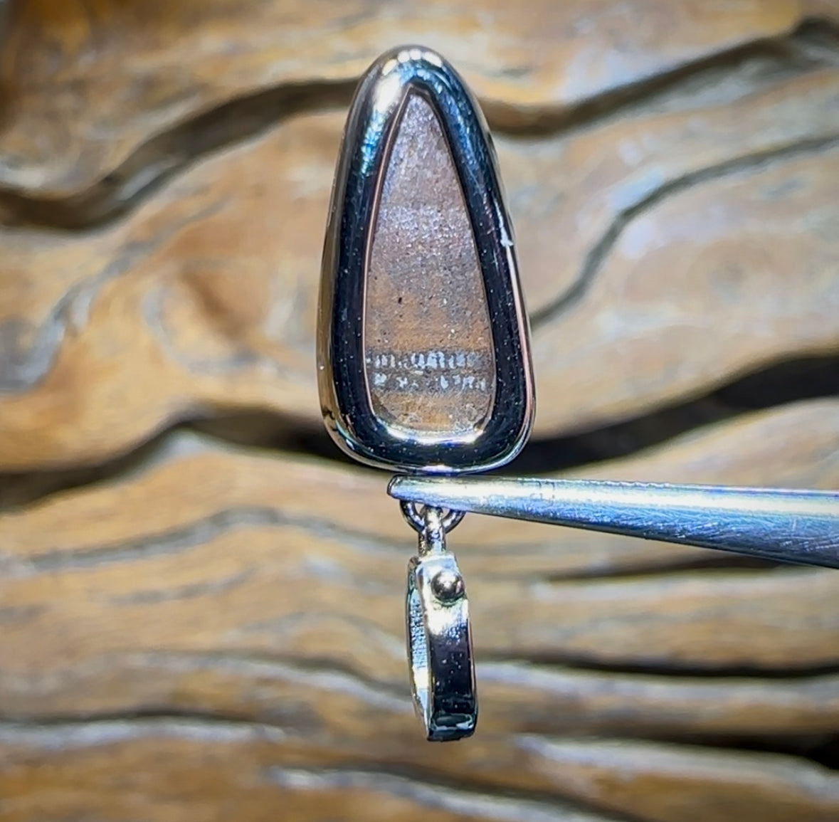 Sterling Silver - SOLID Australian Boulder Opal Pendant. “Fire Waves” - Opal Whisperers