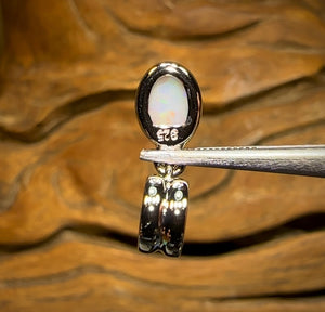 Sterling Silver - Solid South Australian Crystal Opal Pendant - Opal Whisperers