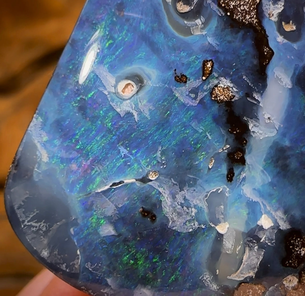 72.5cts - “Rocky Shoals” Queensland Boulder Seam Opal from Winton - Opal Whisperers