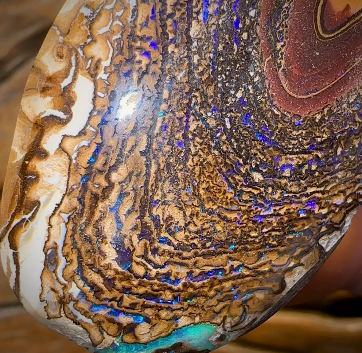 Solid XL Tribal Queensland Boulder Opal Unisex Pendant