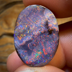 26.1cts -  “Big Red” GEM Queensland Boulder Opal from Koroit. Red Multicolours!!