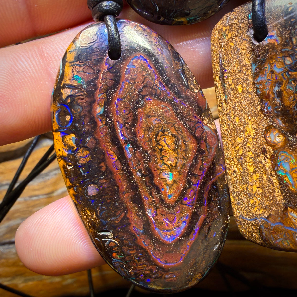 🔒5x Drilled Boulder Opals. Bulk Wholesale Parcel BARGAIN