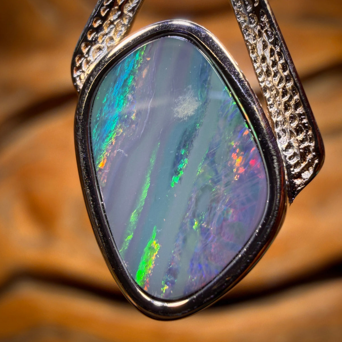 WILDCARD! Sterling Silver - Queensland Boulder Opal Doublet Pendant