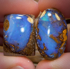 32.3cts - Australian Boulder Seam Opal Pair