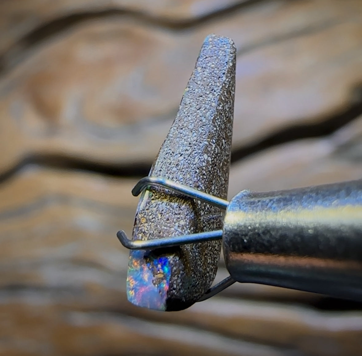 1.8cts - Queensland Boulder Seam Opal Red Multi Floral