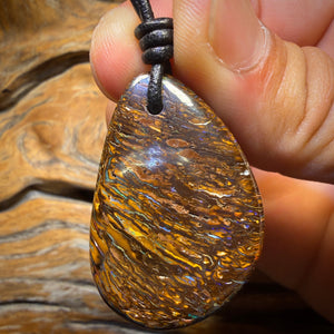37 x26mm - Drilled Tribal Queensland Boulder Opal Necklace
