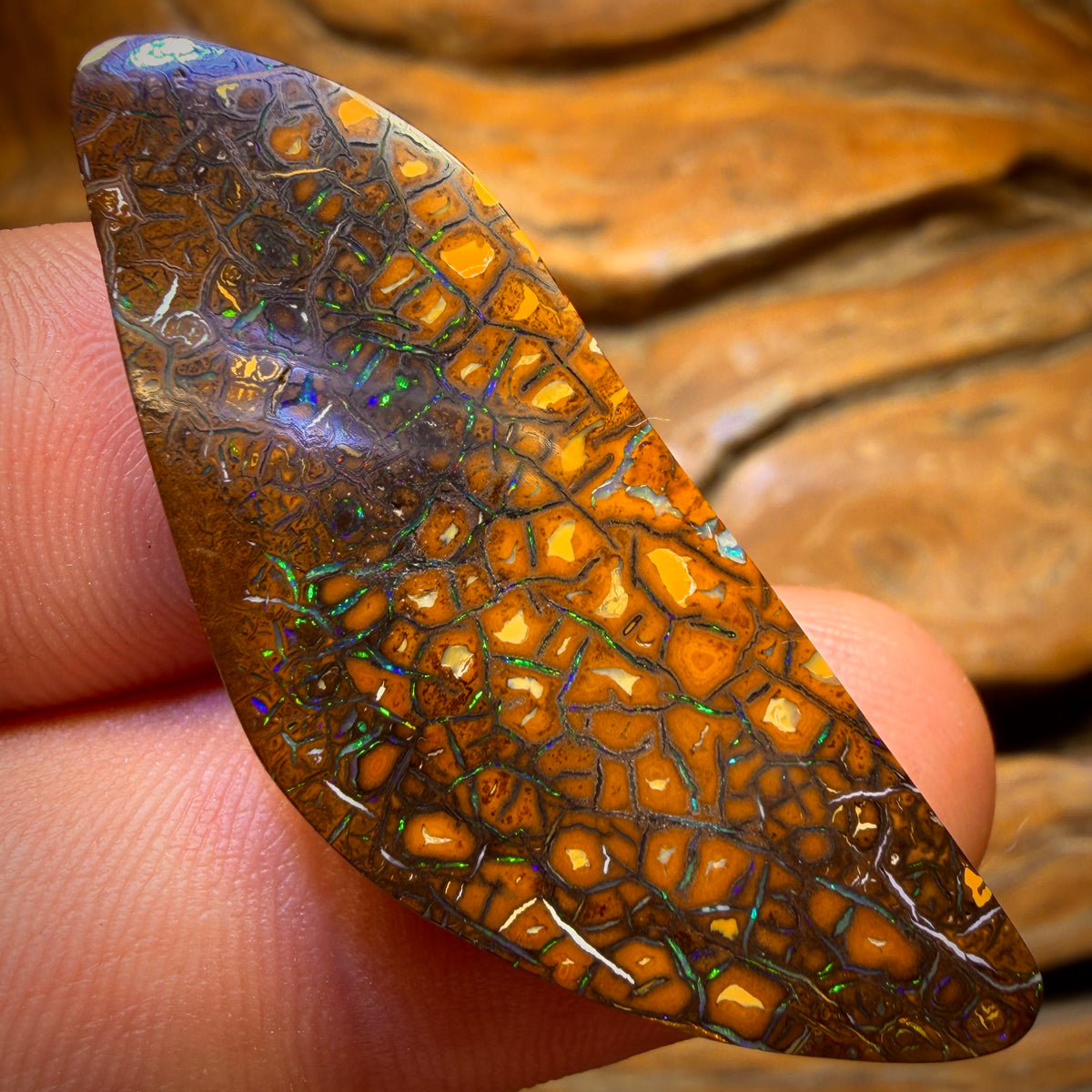 38cts - ‘Green Honey’ Tribal Australian Boulder Opal