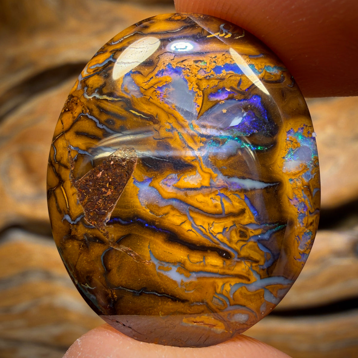 39.3cts - Tribal Yowah Nut Opal. Australian Opal