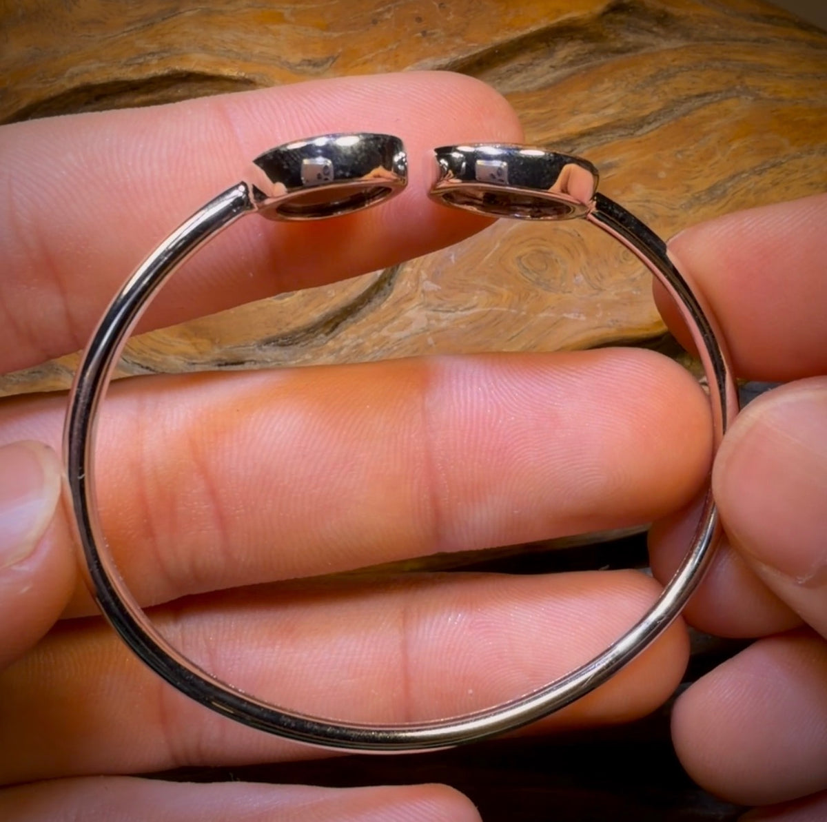 Sterling Silver - Latest Design Solid Australian Boulder Opal Bracelet