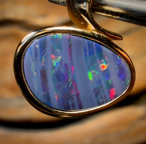 Sterling Silver - Queensland Boulder Opal Doublet Pendant