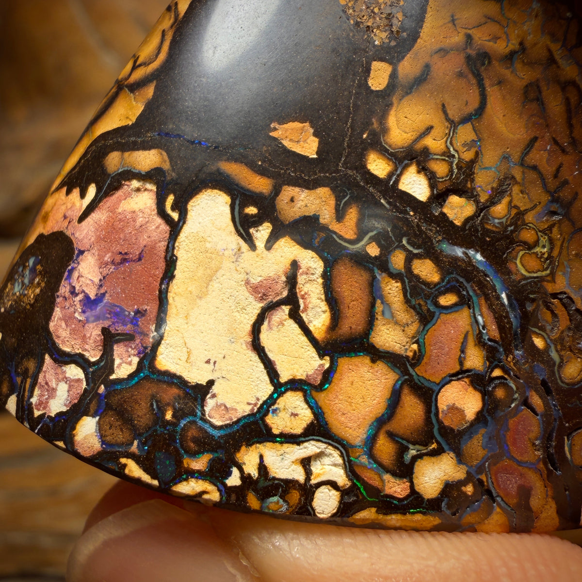 119.7cts - Huge Tribal Queensland Boulder Picture Stone Opal from Yowah
