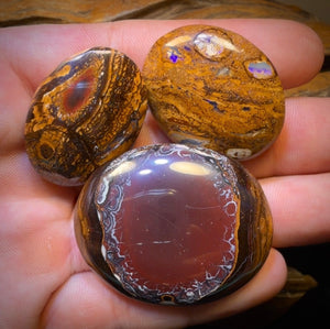 228.1cts - 3x Queensland Boulder Opal’s. Wholesale Dealers Parcel $1/ct