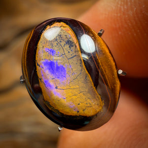 5.2cts - Yowah Nut Crystal Centre Purple Suspended Kernel Australian Opal.