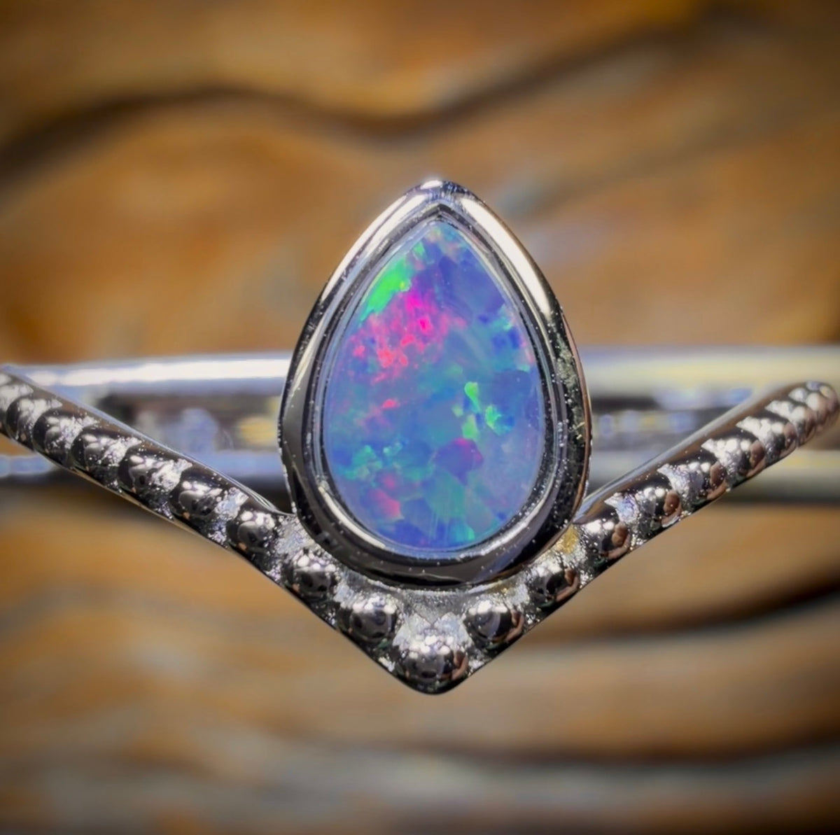 Sterling Silver - Queensland Boulder Opal Doublet Ring