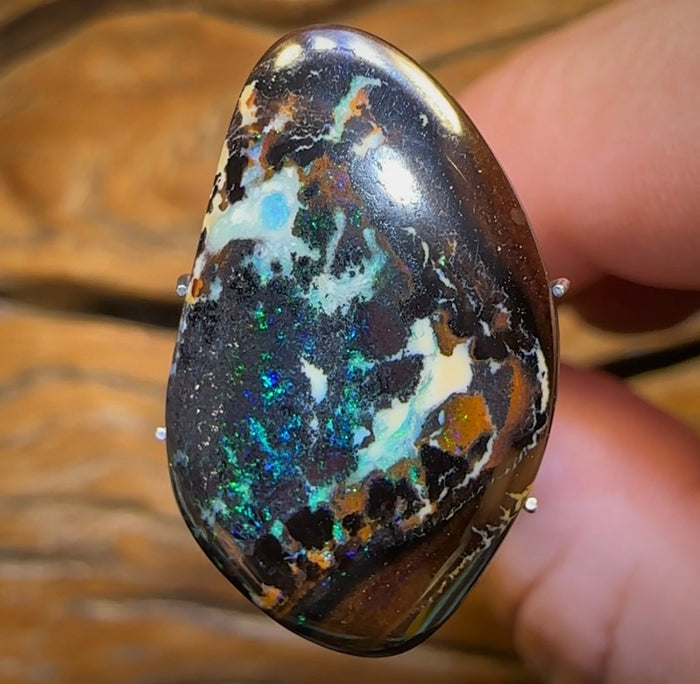 🔨 AUCTION 🔨 17.8cts - “Moss Kernel”Queensland Boulder Opal from Koroit