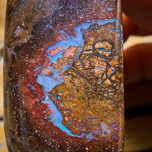 34 x 20mm – Gebohrte Stammes-Queensland-Boulder-Opal-Halskette