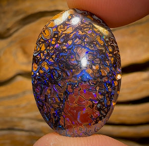 16.2cts - Tribal Australian Boulder Opal from Yowah. Double Sided