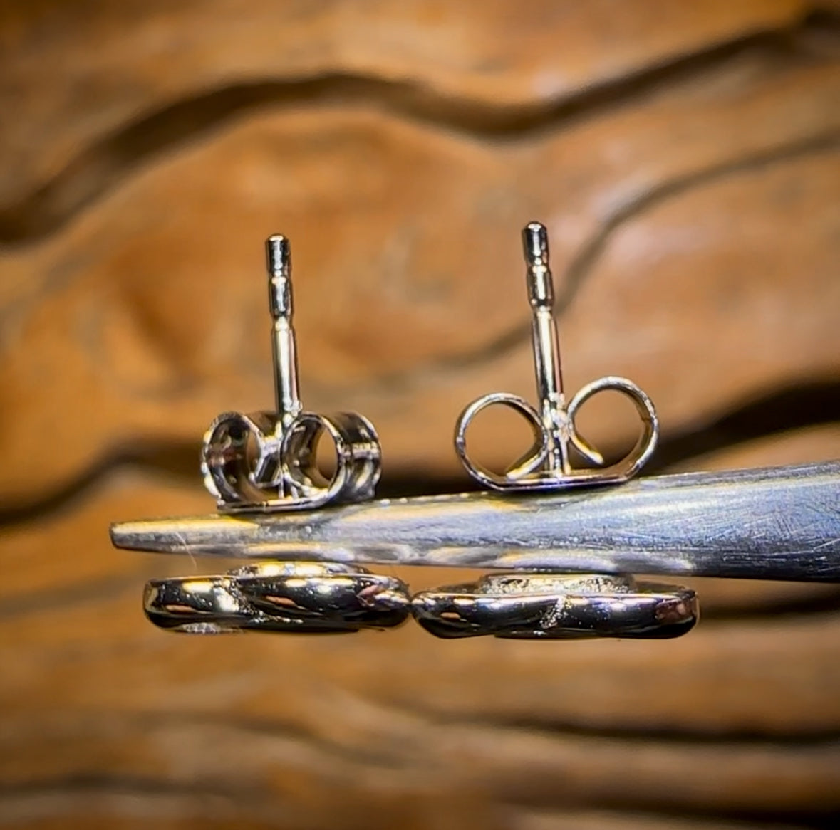 Sterling Silver - Australian Boulder Opal Doublet Heart Stud Earrings Green/Blue. Bulk Listing