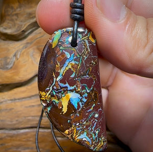 46 x 23mm - Drilled Australian Boulder Opal Necklace