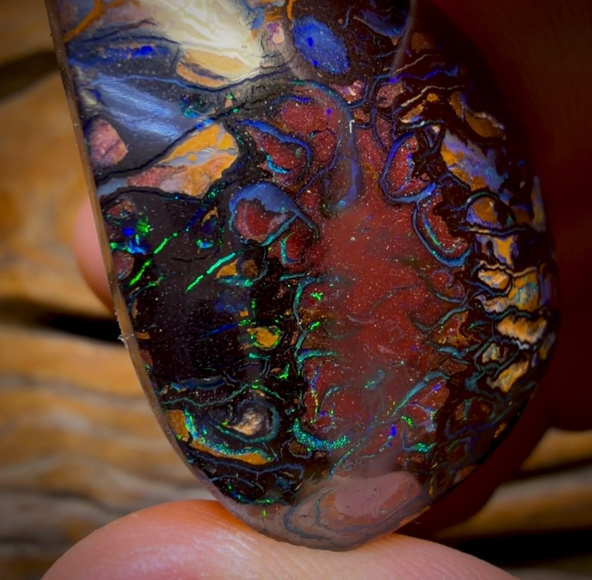 131.1cts - Top Tribal Australian Boulder Opal from Koroit