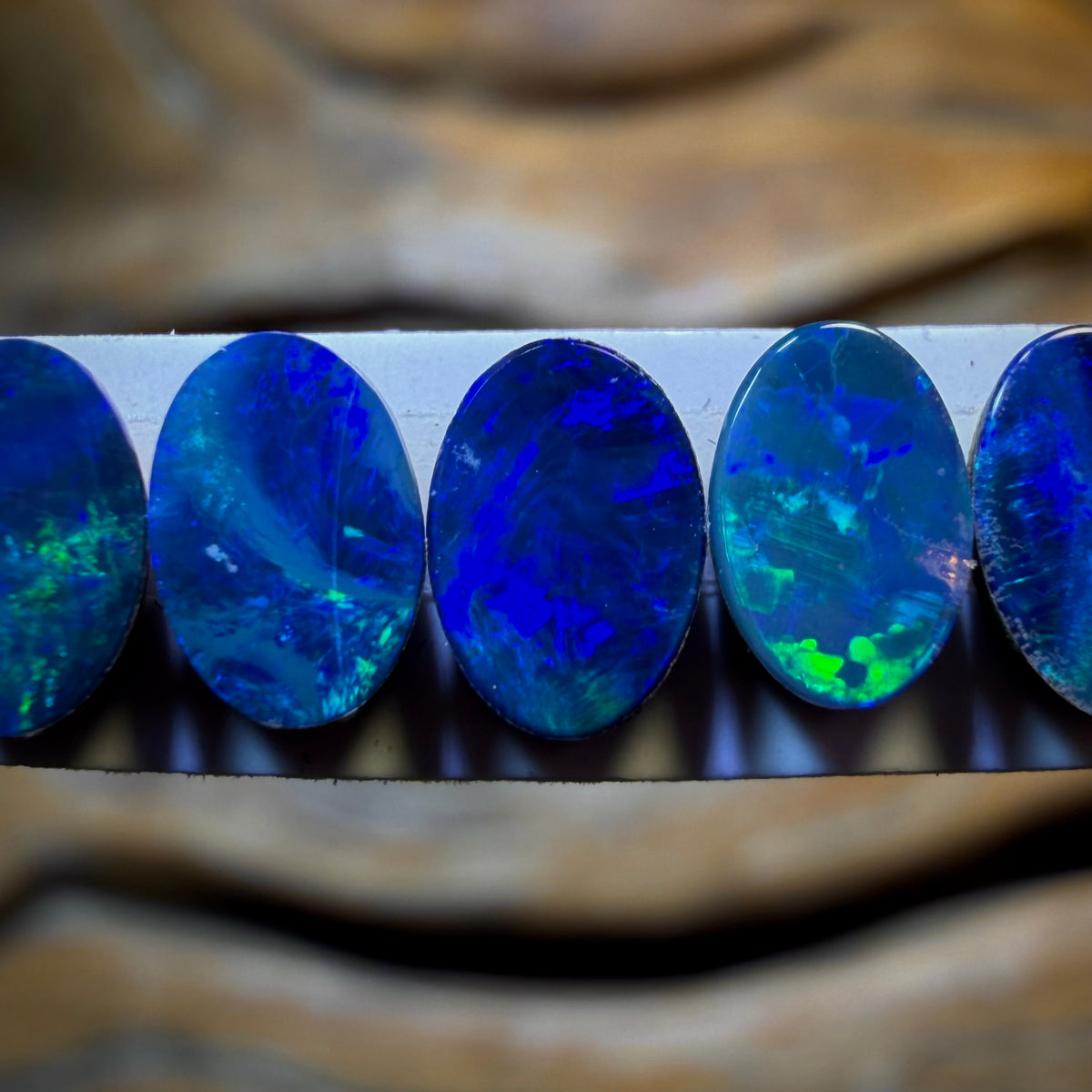 🔒2.2cts - 5x Australian Boulder Opal Doublets WHOLESALE PARCEL
