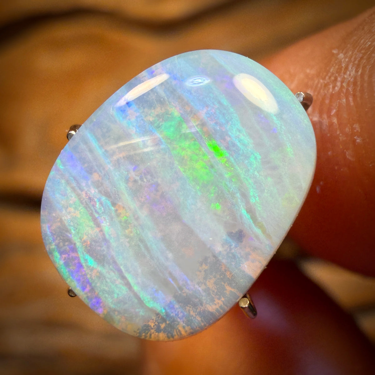4.9cts - “Ice Waves” Australian Boulder Seam Opal from Winton