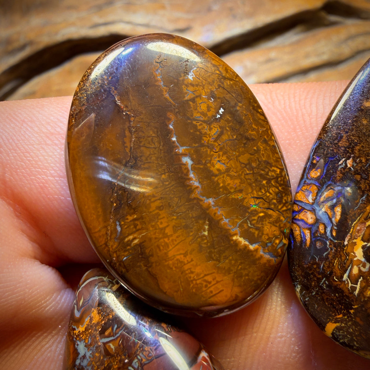 🔒197.8cts - 5x Australian Tribal Boulder Opal’s. Wholesale Dealers Parcel