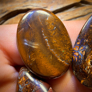 🔒197.8cts - 5x Australian Tribal Boulder Opal’s. Wholesale Dealers Parcel
