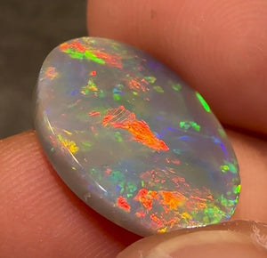 7.45cts - TOP Red Multi Large Red Semi Black Opal Investment Gem from Lightning Ridge - Opal Whisperers