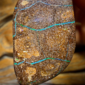 33 x 19mm - Drilled Australian Boulder Opal Necklace