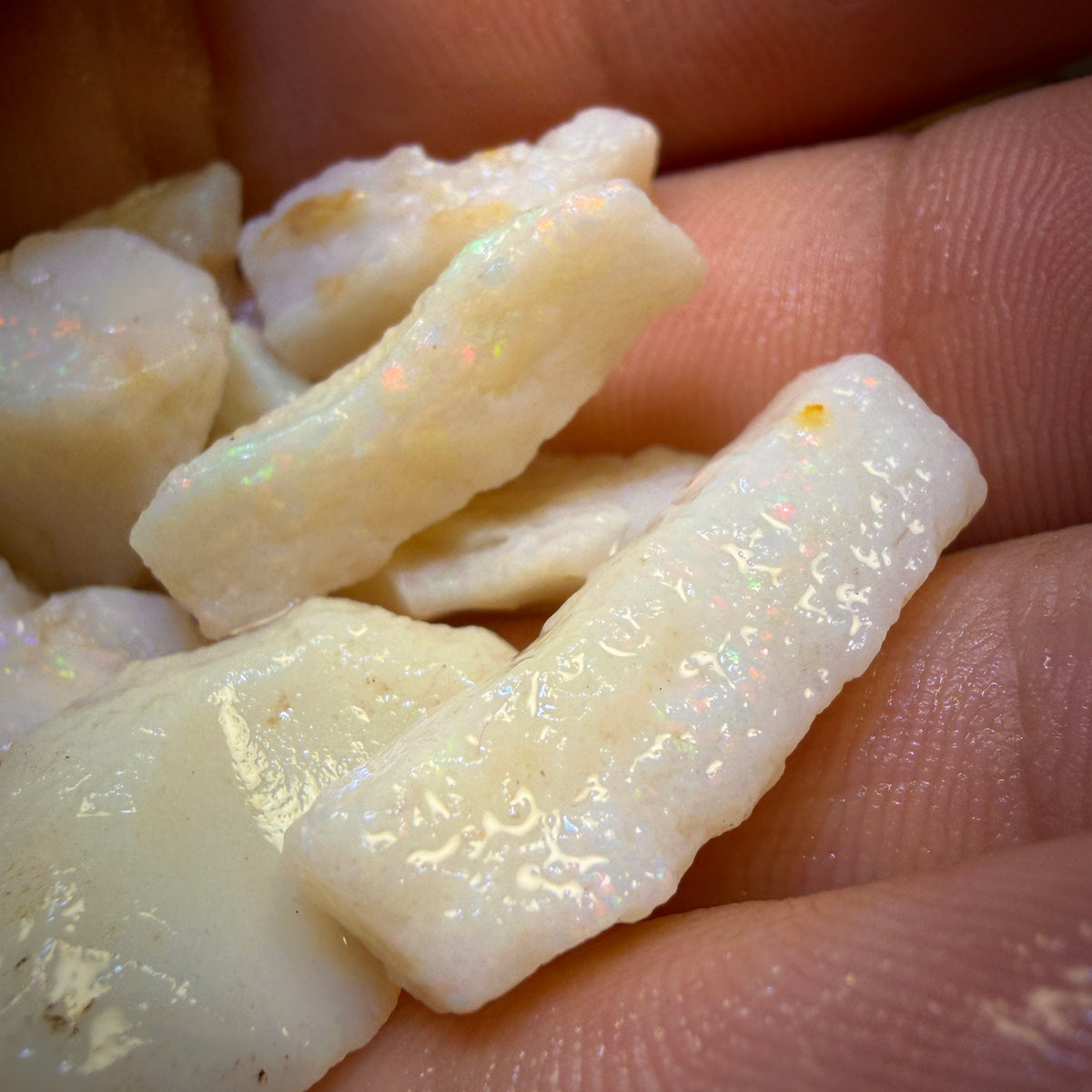 124.1cts - 20x South Australian White Opal Rough Parcel