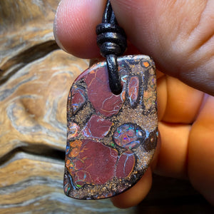 33 x 19mm - Drilled Tribal Queensland Boulder Opal Necklace