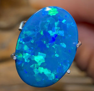 1.85cts - Lightning Ridge Black Opal Doublet