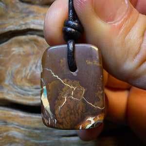 25 x 19mm - Drilled Queensland Boulder Opal Necklace