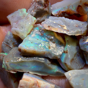 🔒76.4cts - 15x Lightning Ridge Opal Rough Parcel