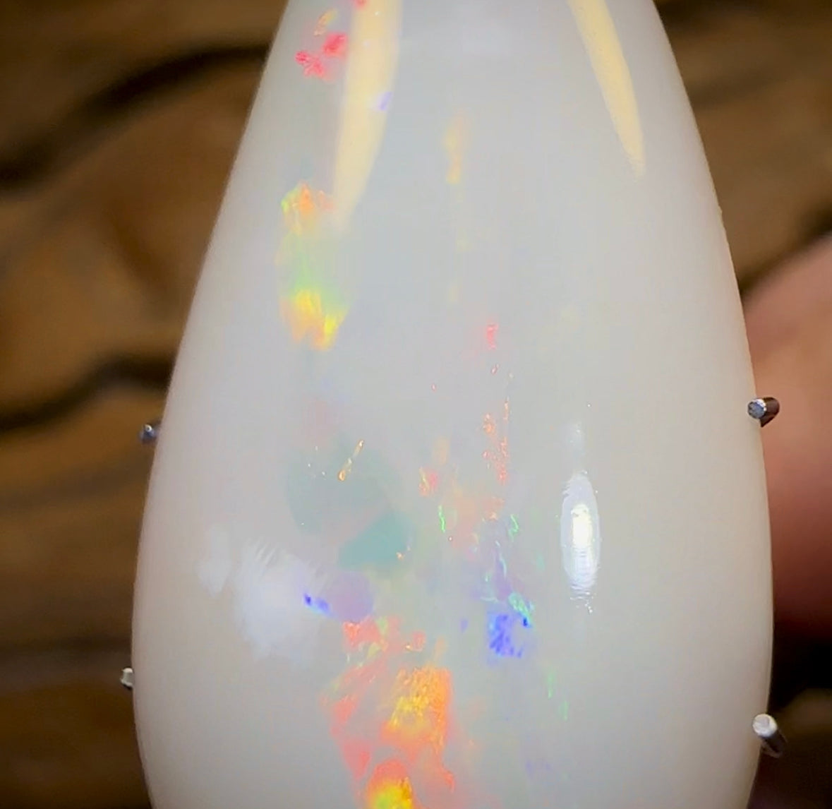 19.2cts - Double Sided, South Australian White Opal from Coober Pedy. Great Price for Big Stone - Opal Whisperers