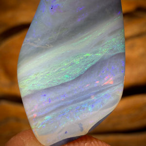 22.2cts - “Ice Ice Baby” Queensland Boulder Seam Opal from Winton