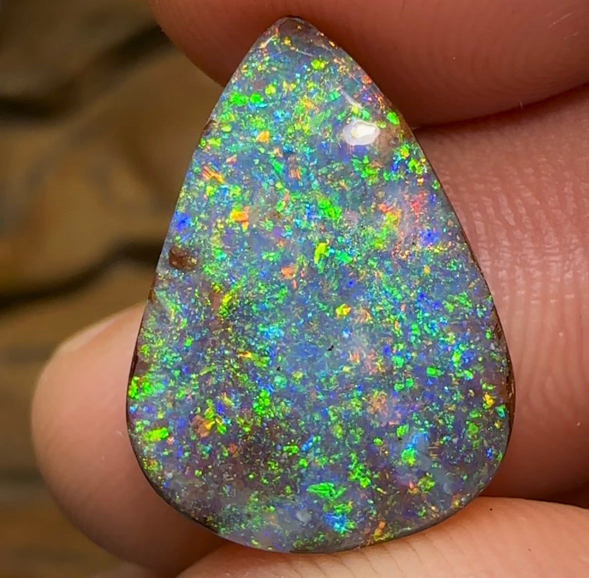 8.6cts - Gem Quality Solid Queensland Boulder Opal Unique Pattern - Opal Whisperers