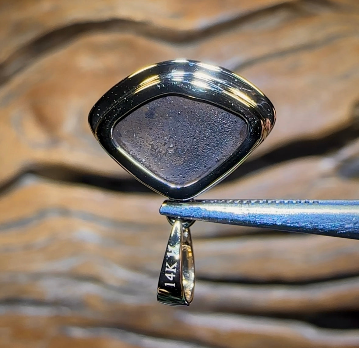 14k Gold - Queensland Boulder Opal Doublet Pendant - Opal Whisperers