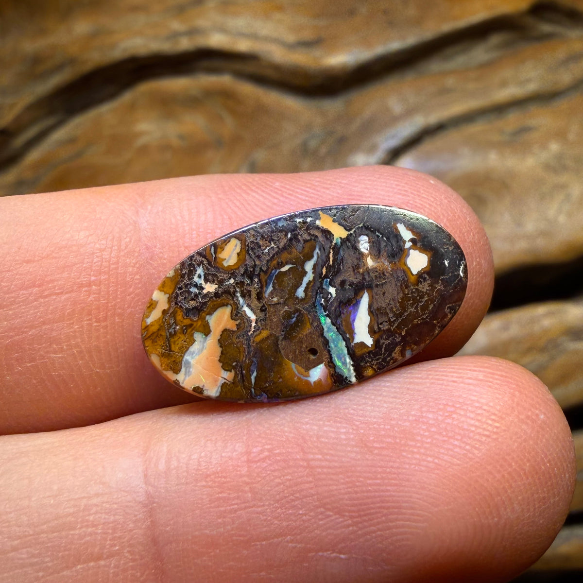 8.7cts - Tribal Yowah Nut Opal. Australian Opal