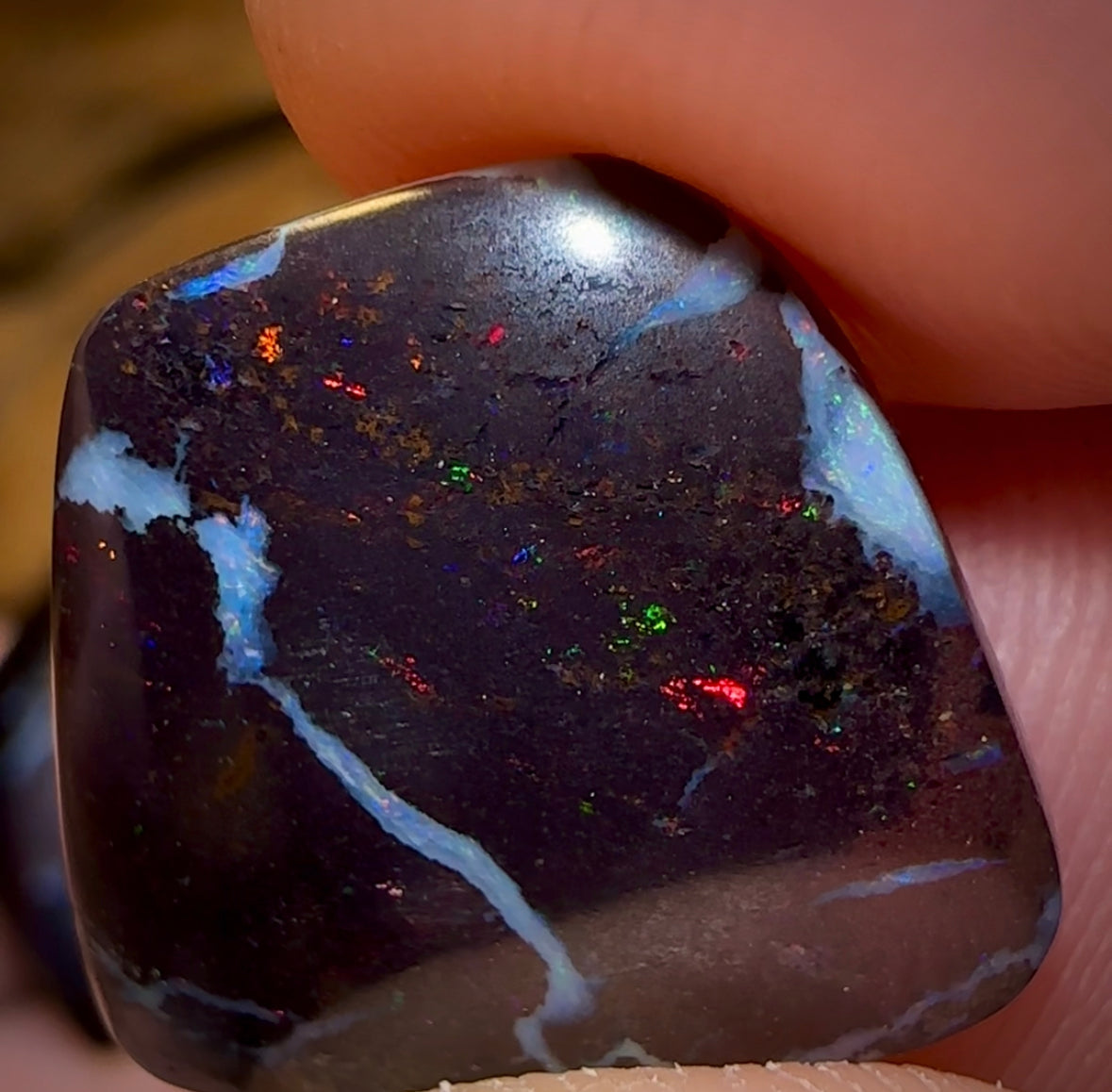 46.7cts - 5x Tribal Koroit Nut Opals BLACK IRONSTONE. Australian Opal Parcel - Opal Whisperers