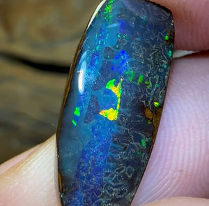 7.1cts - Solid Queensland Black Boulder Opal - Opal Whisperers